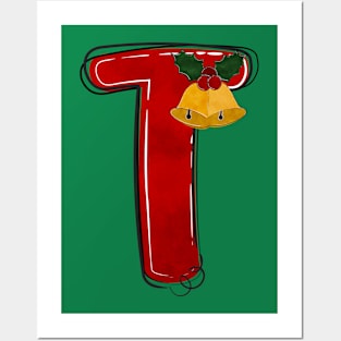 Letter T - Christmas Letter Posters and Art